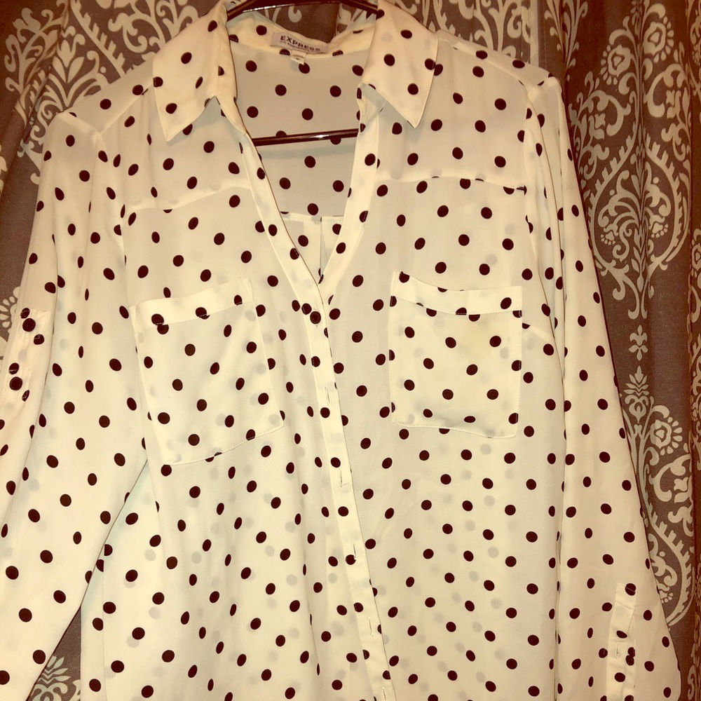 Portofino polka dot blouse